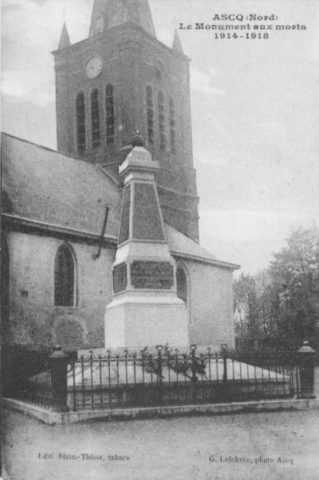 63 ascq - eglise - monument aux morts